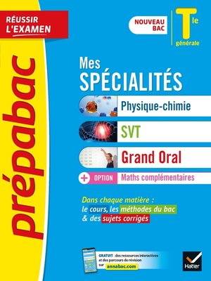 cover image of Prépabac Mes spécialités Physique-chimie, SVT, Grand Oral & Maths complémentaires Tle--Bac 2024
